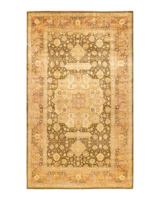 Traditional Mogul Green Wool Runner 8' 1" x 13' 8" - Solo Rugs
