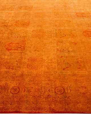 Contemporary Fine Vibrance Orange Wool Area Rug 8' 2" x 10' 5" - Solo Rugs