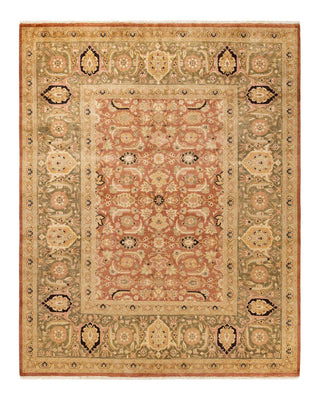 Traditional Mogul Brown Wool Area Rug 8' 4" x 10' 5" - Solo Rugs