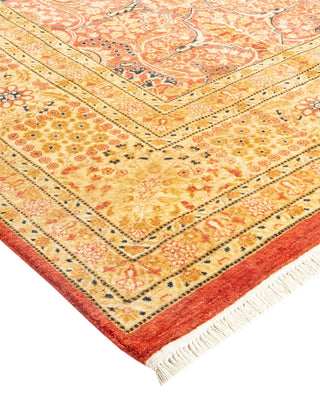 Traditional Mogul Orange Wool Area Rug 8' 3" x 9' 8" - Solo Rugs