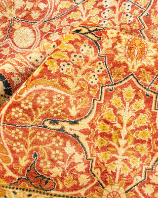 Traditional Mogul Orange Wool Area Rug 8' 3" x 9' 8" - Solo Rugs