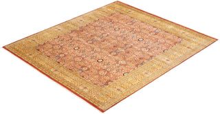 Traditional Mogul Orange Wool Area Rug 8' 3" x 9' 8" - Solo Rugs