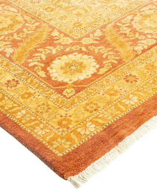 Traditional Mogul Brown Wool Area Rug 8' 6" x 10' 9" - Solo Rugs