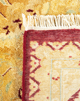 Traditional Mogul Yellow Wool Area Rug 8' 3" x 10' 7" - Solo Rugs
