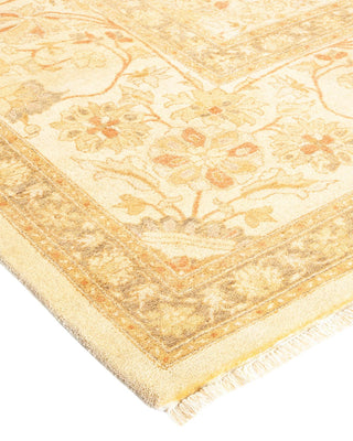 Traditional Mogul Ivory Wool Area Rug 8' 1" x 10' 4" - Solo Rugs