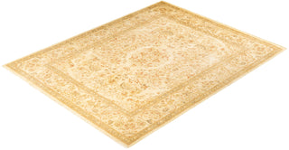 Traditional Mogul Ivory Wool Area Rug 8' 1" x 10' 4" - Solo Rugs