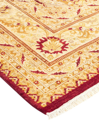 Traditional Mogul Red Wool Area Rug 8' 3" x 10' 3" - Solo Rugs