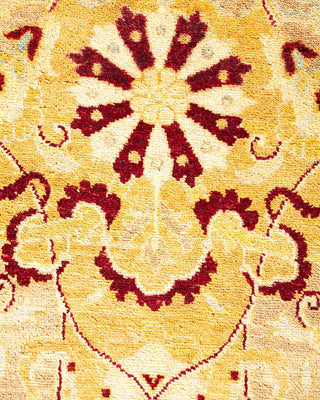 Traditional Mogul Red Wool Area Rug 8' 3" x 10' 3" - Solo Rugs