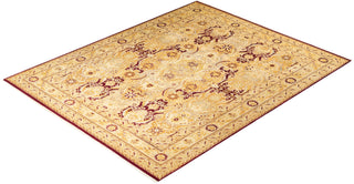 Traditional Mogul Red Wool Area Rug 8' 3" x 10' 3" - Solo Rugs