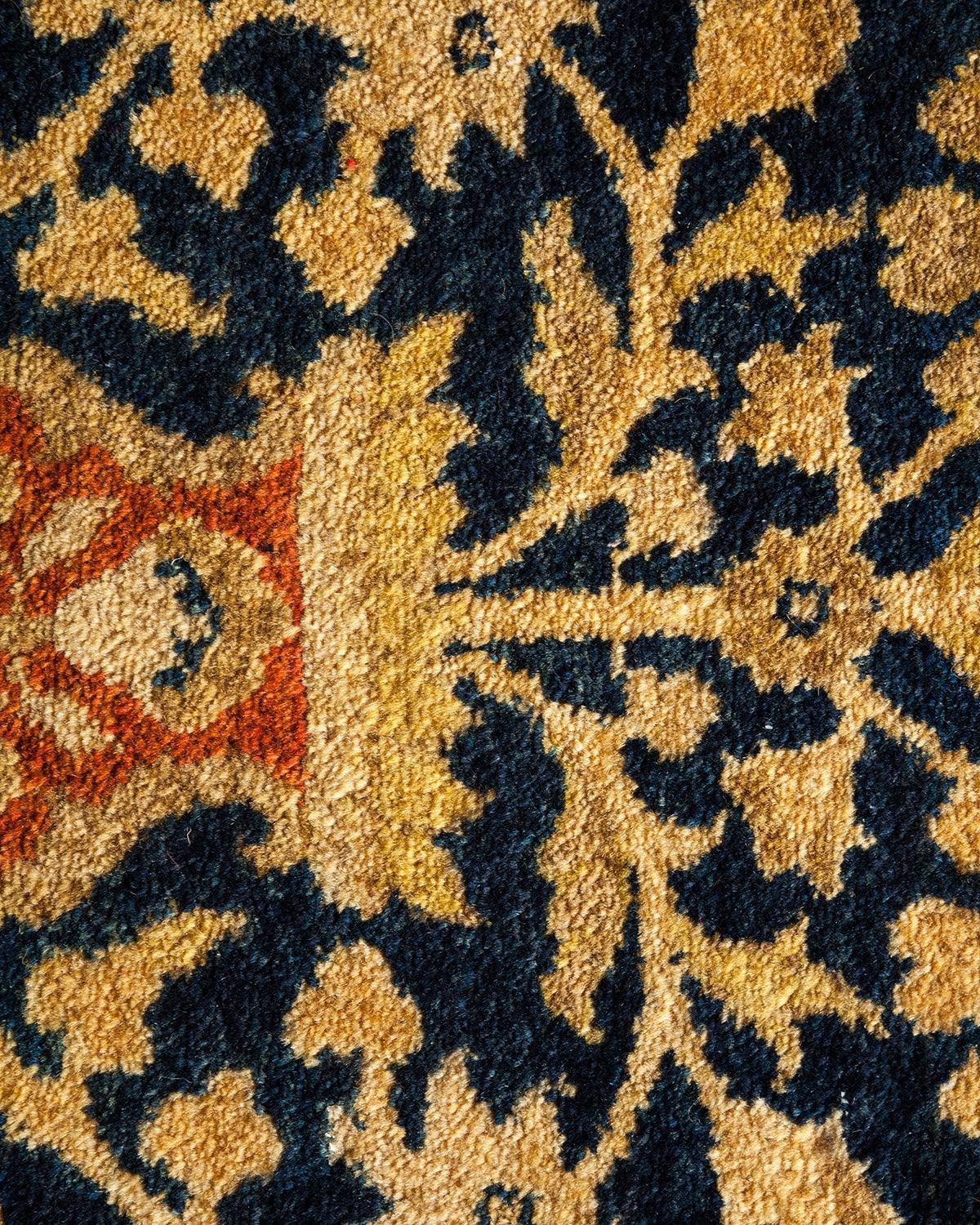 Traditional Mogul Blue Wool Area Rug 8' 1" x 10' 3" - Solo Rugs