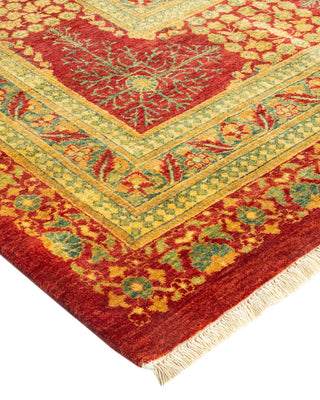 Traditional Mogul Red Wool Area Rug 8' 3" x 10' 6" - Solo Rugs