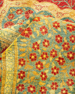 Traditional Mogul Red Wool Area Rug 8' 3" x 10' 6" - Solo Rugs