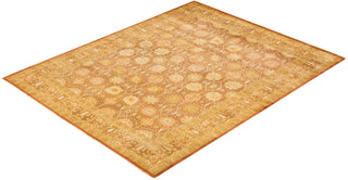 Traditional Mogul Brown Wool Area Rug 8' 2" x 10' 4" - Solo Rugs