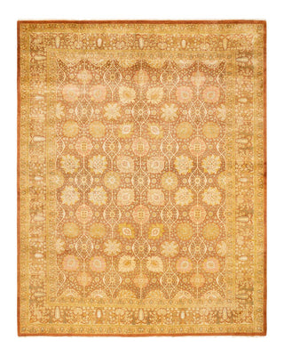 Traditional Mogul Brown Wool Area Rug 8' 2" x 10' 4" - Solo Rugs