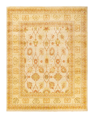 Traditional Mogul Ivory Wool Area Rug 8' 2" x 10' 5" - Solo Rugs