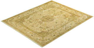 Traditional Mogul Ivory Wool Area Rug 8' 1" x 9' 10" - Solo Rugs