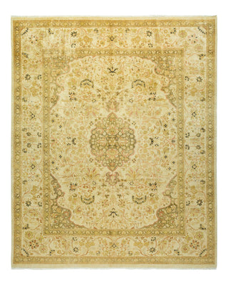 Traditional Mogul Ivory Wool Area Rug 8' 1" x 9' 10" - Solo Rugs