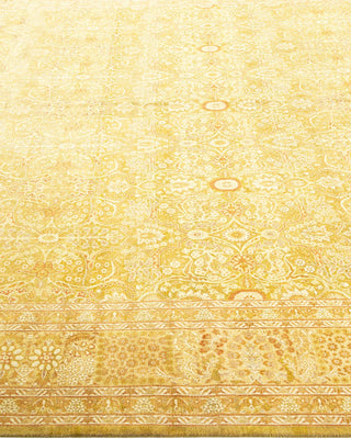 Traditional Mogul Green Wool Area Rug 10' 1" x 18' 0" - Solo Rugs