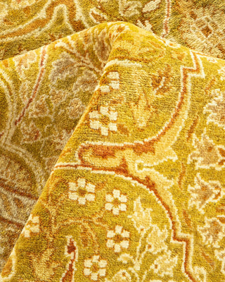 Traditional Mogul Green Wool Area Rug 10' 1" x 18' 0" - Solo Rugs