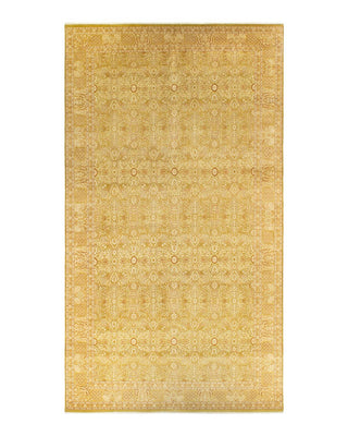 Traditional Mogul Green Wool Area Rug 10' 1" x 18' 0" - Solo Rugs