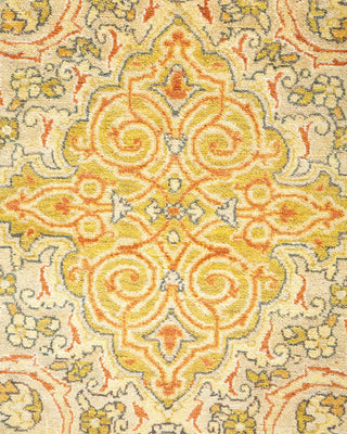 Traditional Mogul Ivory Wool Area Rug 8' 3" x 10' 3" - Solo Rugs