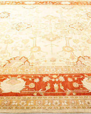 Traditional Mogul Ivory Wool Area Rug 8' 2" x 10' 5" - Solo Rugs