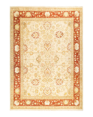 Traditional Mogul Ivory Wool Area Rug 8' 2" x 10' 5" - Solo Rugs