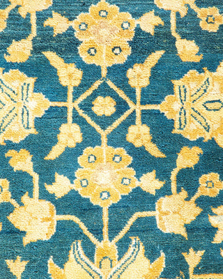 Traditional Mogul Blue Wool Area Rug 8' 6" x 10' 6" - Solo Rugs