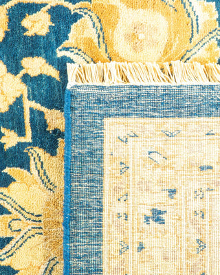 Traditional Mogul Blue Wool Area Rug 8' 6" x 10' 6" - Solo Rugs