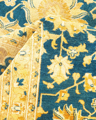 Traditional Mogul Blue Wool Area Rug 8' 6" x 10' 6" - Solo Rugs
