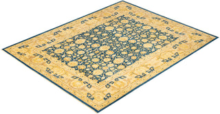 Traditional Mogul Blue Wool Area Rug 8' 6" x 10' 6" - Solo Rugs