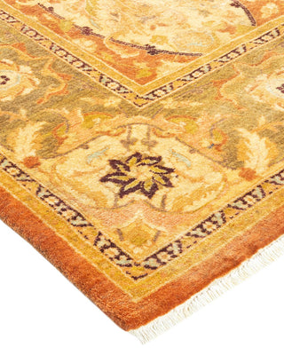 Traditional Mogul Brown Wool Area Rug 5' 10" x 9' 6" - Solo Rugs
