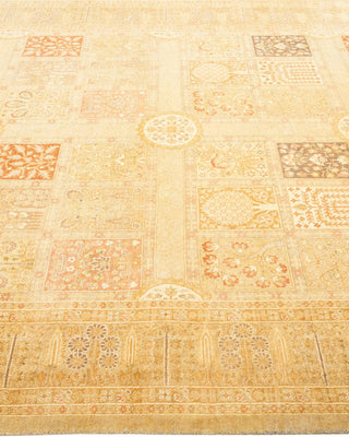 Traditional Mogul Ivory Wool Area Rug 6' 2" x 9' 3" - Solo Rugs