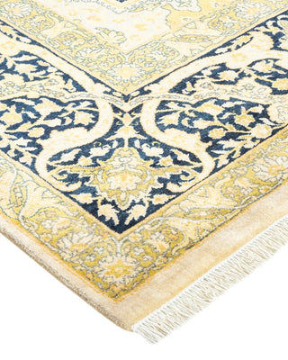 Traditional Mogul Ivory Wool Area Rug 6' 1" x 8' 10" - Solo Rugs