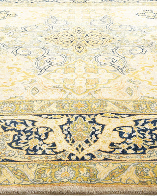 Traditional Mogul Ivory Wool Area Rug 6' 1" x 8' 10" - Solo Rugs