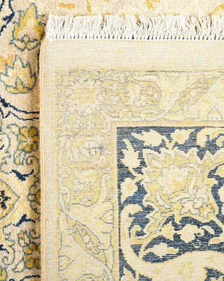 Traditional Mogul Ivory Wool Area Rug 6' 1" x 8' 10" - Solo Rugs