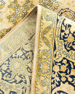 Traditional Mogul Ivory Wool Area Rug 6' 1" x 8' 10" - Solo Rugs