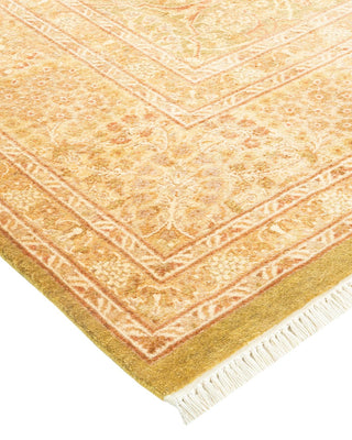 Traditional Mogul Green Wool Area Rug 6' 2" x 9' 0" - Solo Rugs