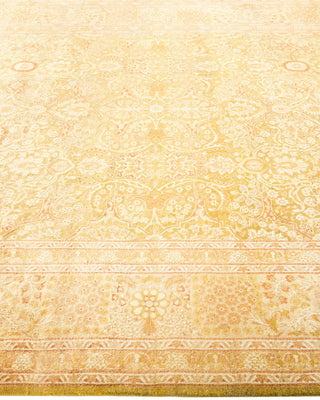 Traditional Mogul Green Wool Area Rug 6' 2" x 9' 0" - Solo Rugs
