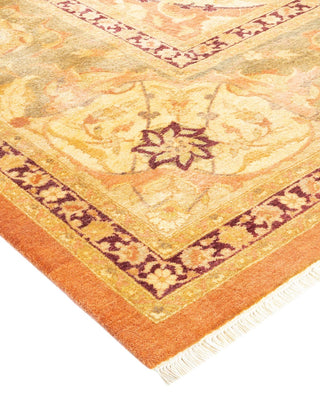 Traditional Mogul Brown Wool Area Rug 10' 2" x 13' 8" - Solo Rugs