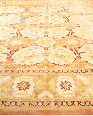 Traditional Mogul Brown Wool Area Rug 10' 2" x 13' 8" - Solo Rugs