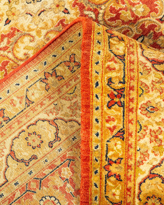 Traditional Mogul Orange Wool Area Rug 6' 2" x 8' 8" - Solo Rugs