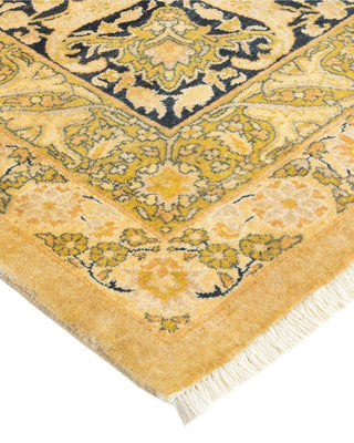 Traditional Mogul Ivory Wool Area Rug 9' 3" x 18' 7" - Solo Rugs