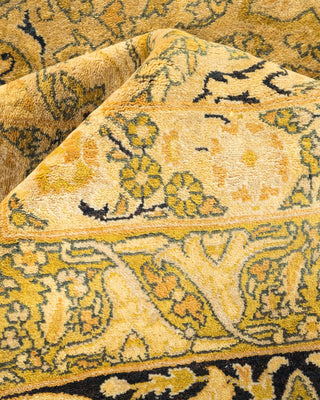 Traditional Mogul Ivory Wool Area Rug 9' 3" x 18' 7" - Solo Rugs