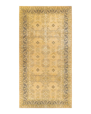 Traditional Mogul Ivory Wool Area Rug 9' 3" x 18' 7" - Solo Rugs