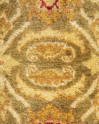 Traditional Mogul Green Wool Area Rug 9' 2" x 12' 4" - Solo Rugs