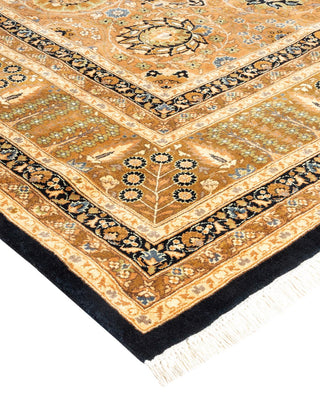 Traditional Mogul Brown Wool Area Rug 8' 1" x 14' 7" - Solo Rugs