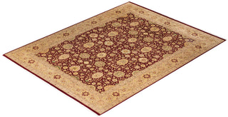 Traditional Mogul Red Wool Area Rug 8' 1" x 10' 7" - Solo Rugs