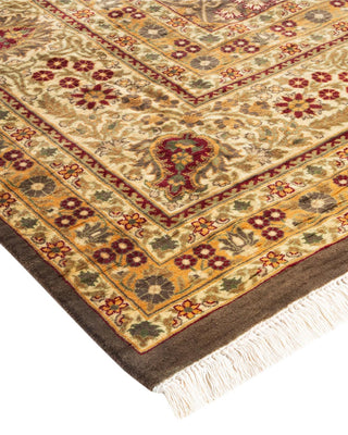 Traditional Mogul Brown Wool Runner 9' 1" x 18' 6" - Solo Rugs