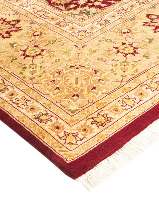 Traditional Mogul Red Wool Area Rug 9' 0" x 18' 5" - Solo Rugs